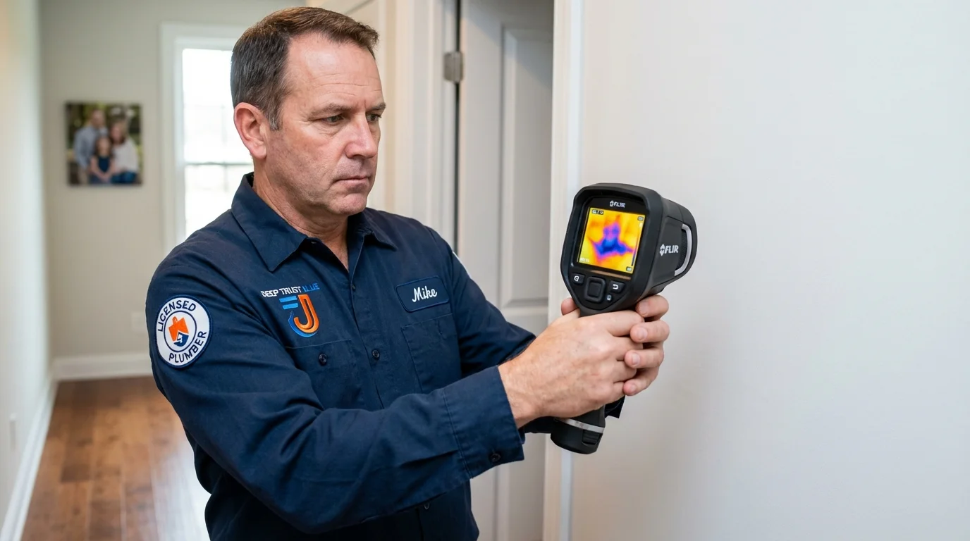 Thermal imaging leak detection by Johns Plumbing LLC in East Millinocket